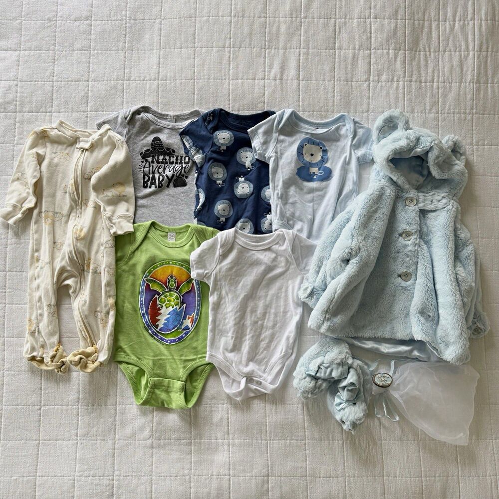 Baby Clothing Lot 6M Assorted Brands One-pieces, Sleepers, Bearington Bear Coat